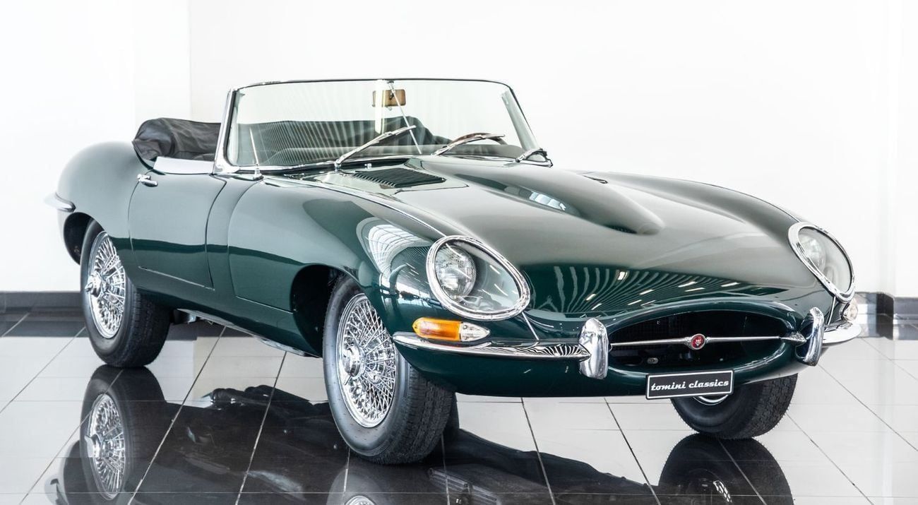 1967 Jaguar E-TYPE, grün, 89.500 km, Import VAE — Foto 1 z 16 1967 Jaguar E-TYPE, grün, 89.500 km, Import VAE — Foto 1 z 16