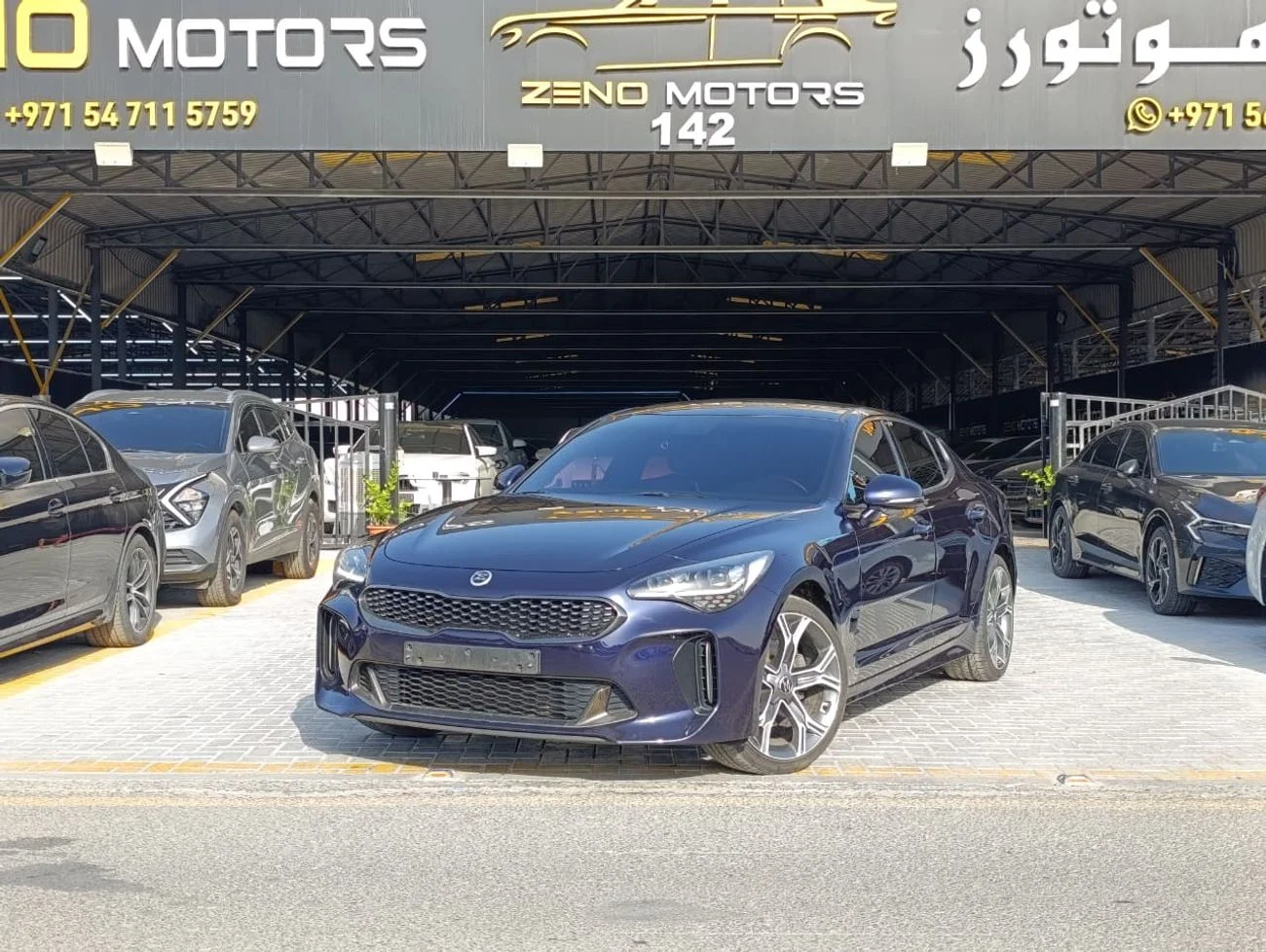 2019 Kia Stinger GT, blau, 115.000 km, Import VAE — Foto 1