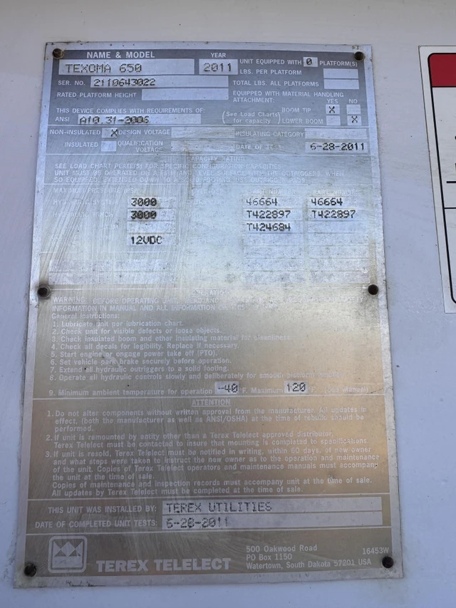 2011 Terex TEXOMA, 1 mth, Import Kanada — Foto 11 z 16