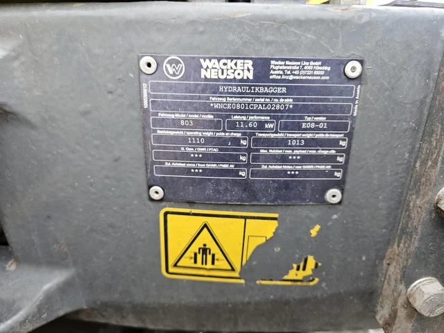 2023 Wacker Neuson 803, 1 mth, Import Kanada — Foto 3 z 5