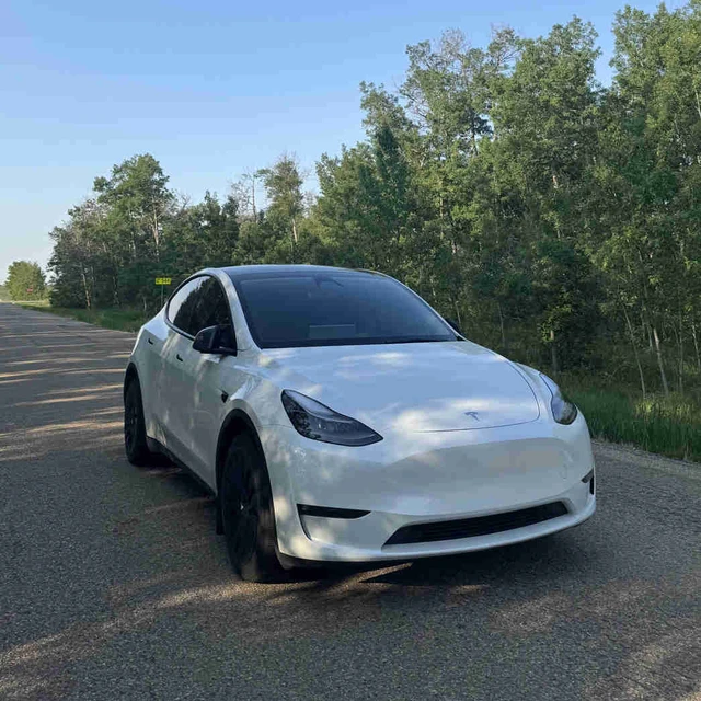 2024 Tesla Model Y, weiß, 49.500 km, Import Kanada — Foto 1