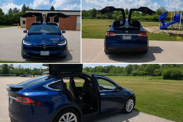 2017 Tesla Model X 75 D, blau, 175.000 km, Import Kanada — Foto 1