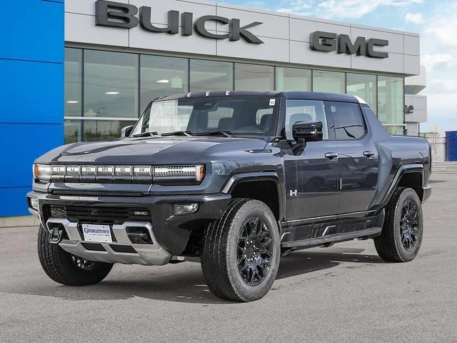 2026 GMC HUMMER EV Pickup 2X e4WD Crew Cab 2X w/1SC, blau, 91 km, Import Kanada — Foto 1