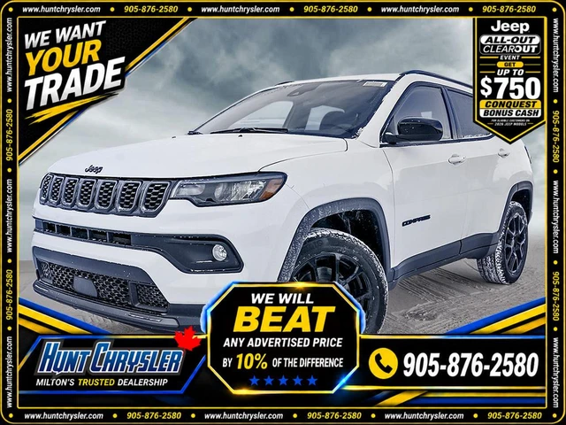 2026 Jeep Compass Altitude, weiß, 11 km, Import Kanada — Foto 1