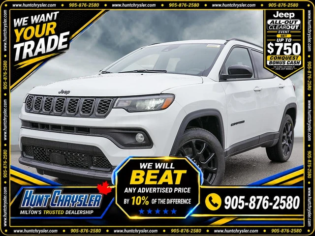 2026 Jeep Compass Altitude, weiß, 11 km, Import Kanada — Foto 1