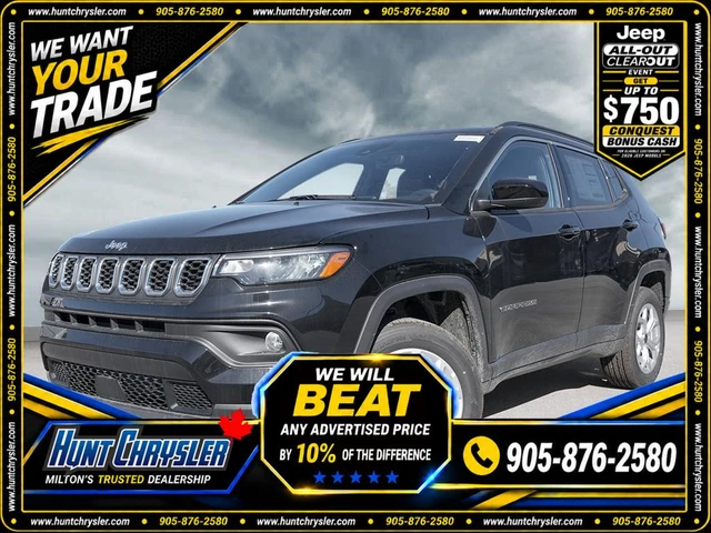 2026 Jeep Compass North, schwarz, 10 km, Import Kanada — Foto 1