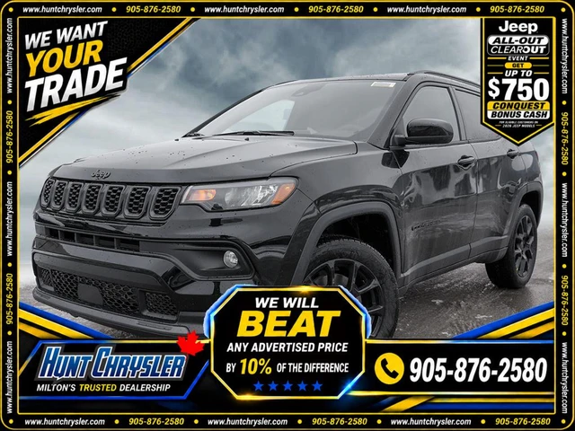 2026 Jeep Compass Altitude, schwarz, 10 km, Import Kanada — Foto 1