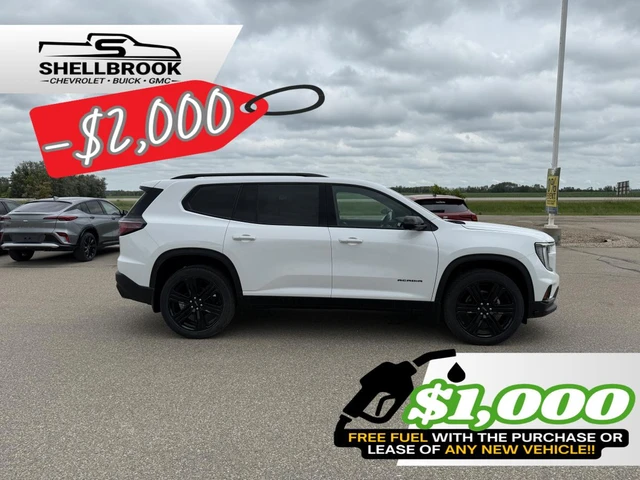 2026 GMC Acadia Elevation, weiß, 1 km, Import Kanada — Foto 3 z 5