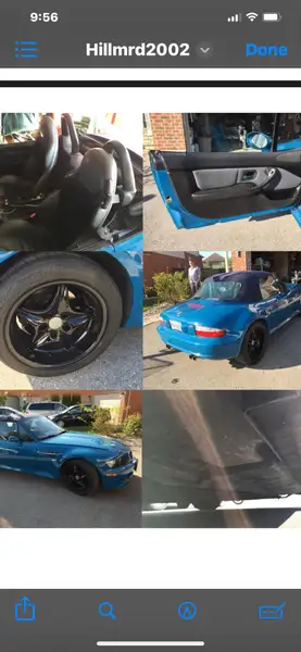2002 BMW Z3 S54, blau, 56.000 km, Import Kanada — Foto 2 z 5
