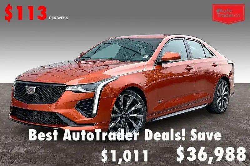 2022 Cadillac CT4 V Awd, orange, 135.736 km, Import Kanada — Foto 1