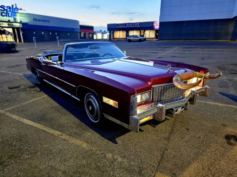1976 Cadillac Eldorado Convertible, rot, 76.000 km, Import Kanada — Foto 1