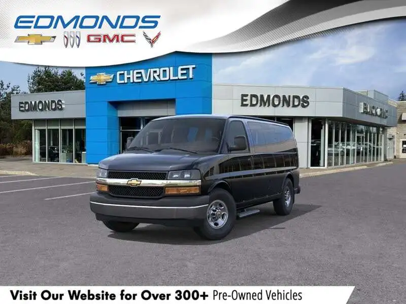 2026 Chevrolet Express Passenger LT, schwarz, 29 km, Import Kanada — Foto 1
