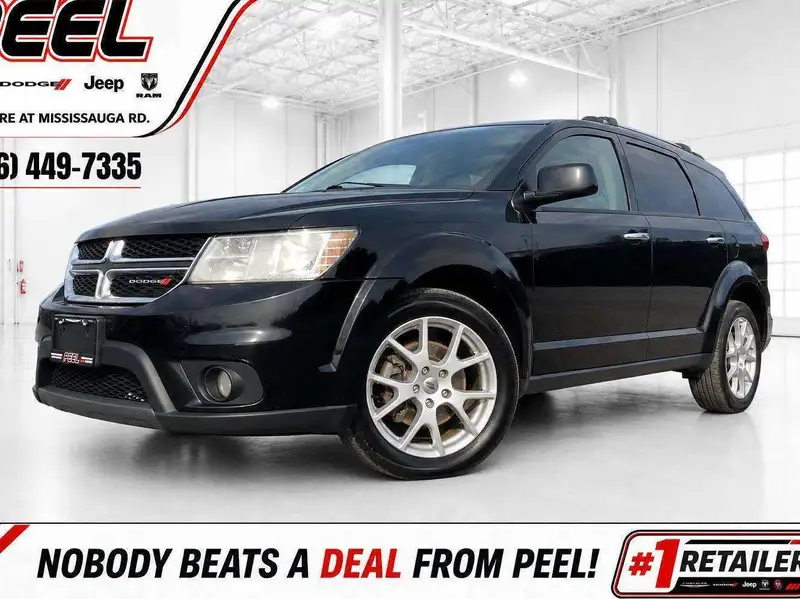 2018 Dodge Journey GT 7 Seat | AS IS | Rear DVD | NAV | Leather | AWD, schwarz, 141.336 km, Import Kanada — Foto 1
