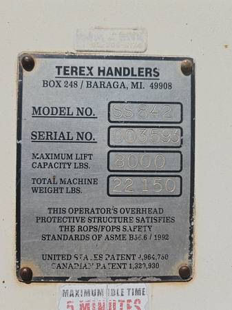 Terex SS842, Import USA — Foto 1