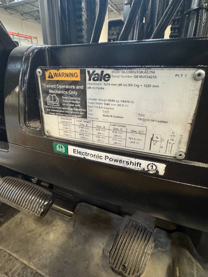 Yale GLC080VXN, Import USA — Foto 5 z 5