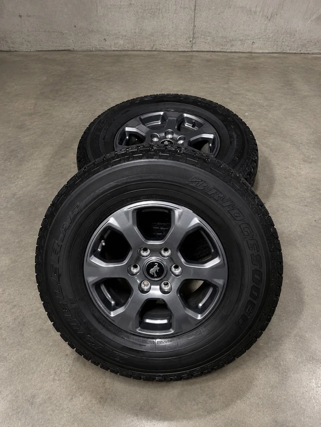 Bridgestone Dueler A/T 255/75/R17 Tires with Ford Bronco wheels, Import Kanada — Foto 1