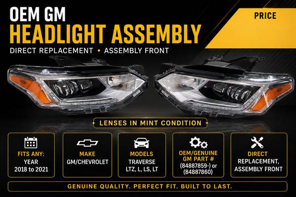 🔥 Genuine GM Traverse LED světlomet komplet sada (2018–2021), Import USA — Foto 1