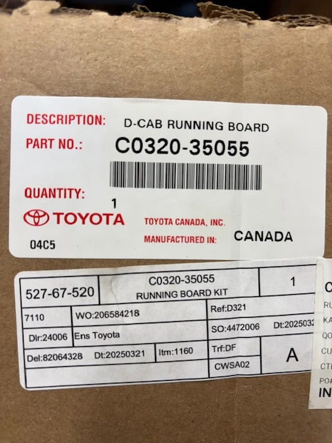 OE pravá strana running board & mud flap for Toyota Tacoma, Import Kanada — Foto 3 z 5
