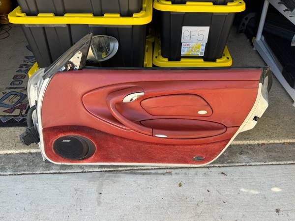 OE 2001-2005 Porsche 911 996 Door pravý pravá strana pravý Red Trim Interior, rot, Import USA — Foto 6 z 8