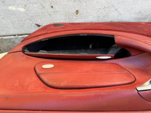 OE 2001-2005 Porsche 911 996 Door pravý pravá strana pravý Red Trim Interior, rot, Import USA — Foto 7 z 8