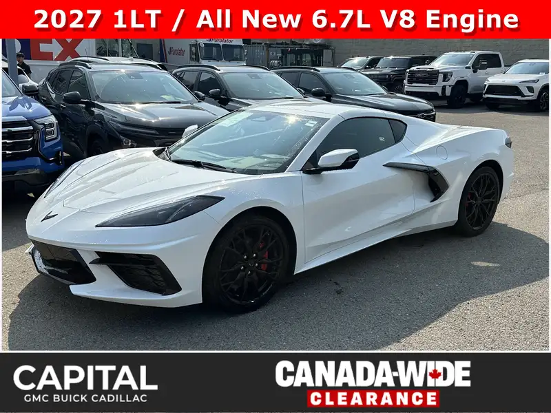 2027 Chevrolet Corvette 1LT, weiß, 4 km, Import Kanada — Foto 1
