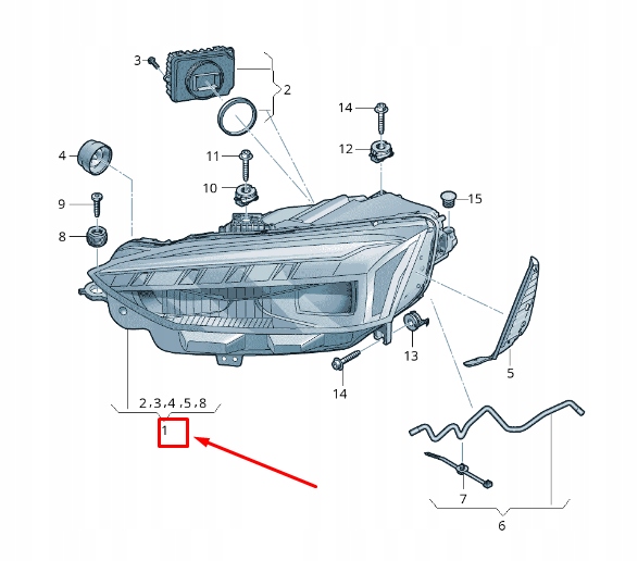 světlomet, světlomet Audi A5 8W6941086, LASER, Auf Lager in der EU — Foto 1