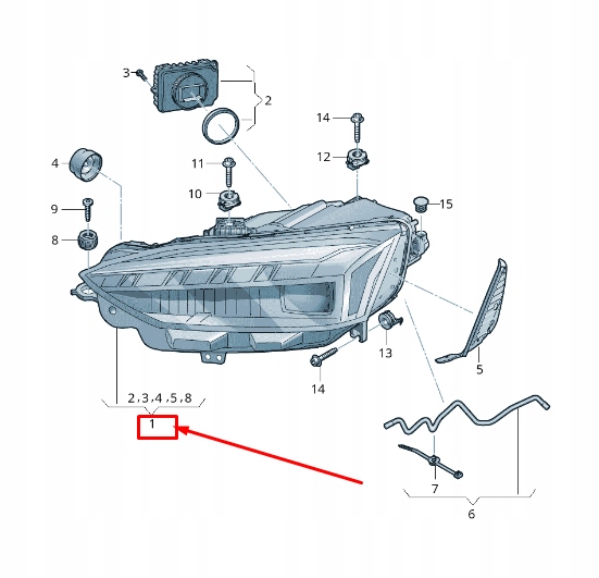 8w6941039a přední světlomet levá přední levý Matrix Audi A5 8w facelift, Auf Lager in der EU — Foto 1