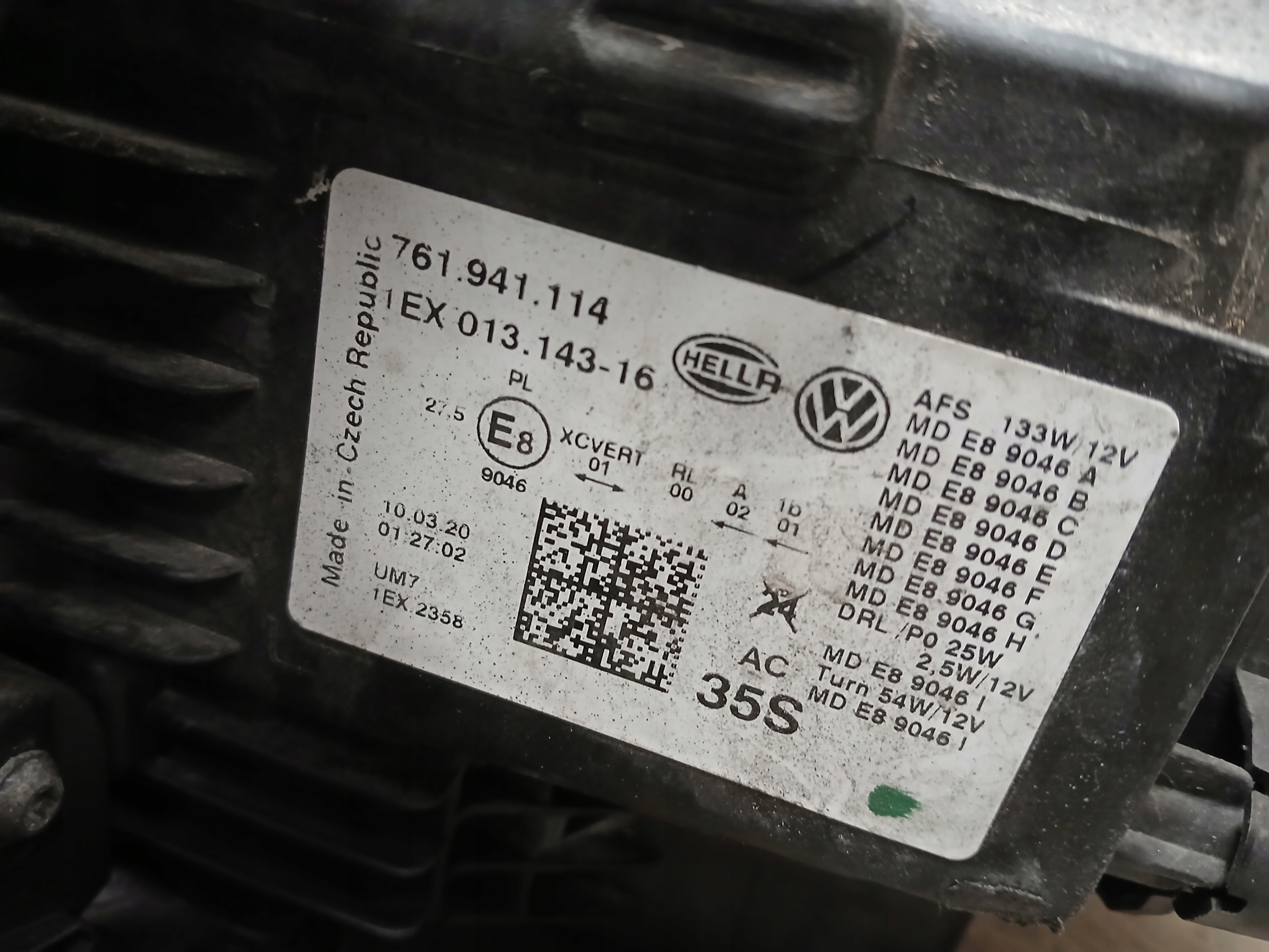 OE VW světlomet LED Matrix pravý VW Touareg 76, Auf Lager in der EU — Foto 10 z 10