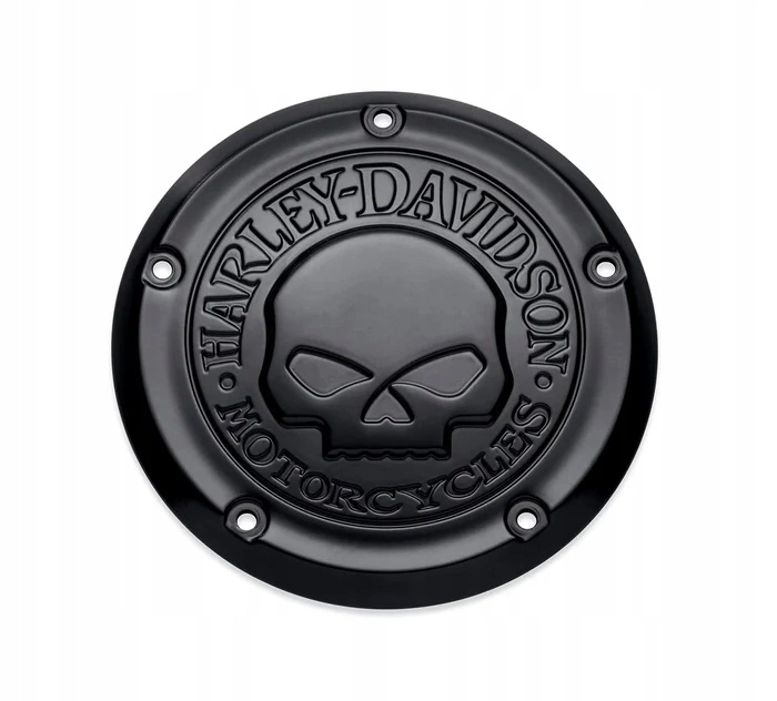 kryt Willie G Skull Derby Cover Harley Davidson Softail 18-later Black, schwarz, Auf Lager in der EU — Foto 1