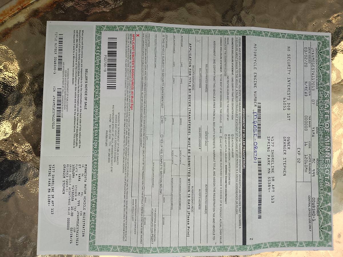 2007 Yamaha, Import USA — Foto 7 z 8