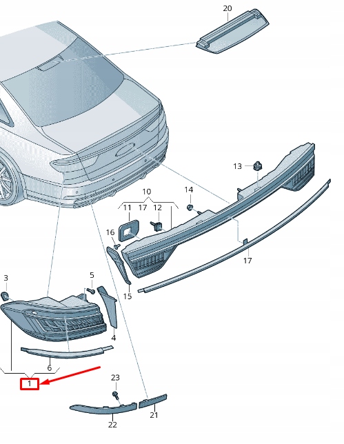 Audi A8 D5 4n světlomet zadní levá LED Eu 4n0945069b, Auf Lager in der EU — Foto 1