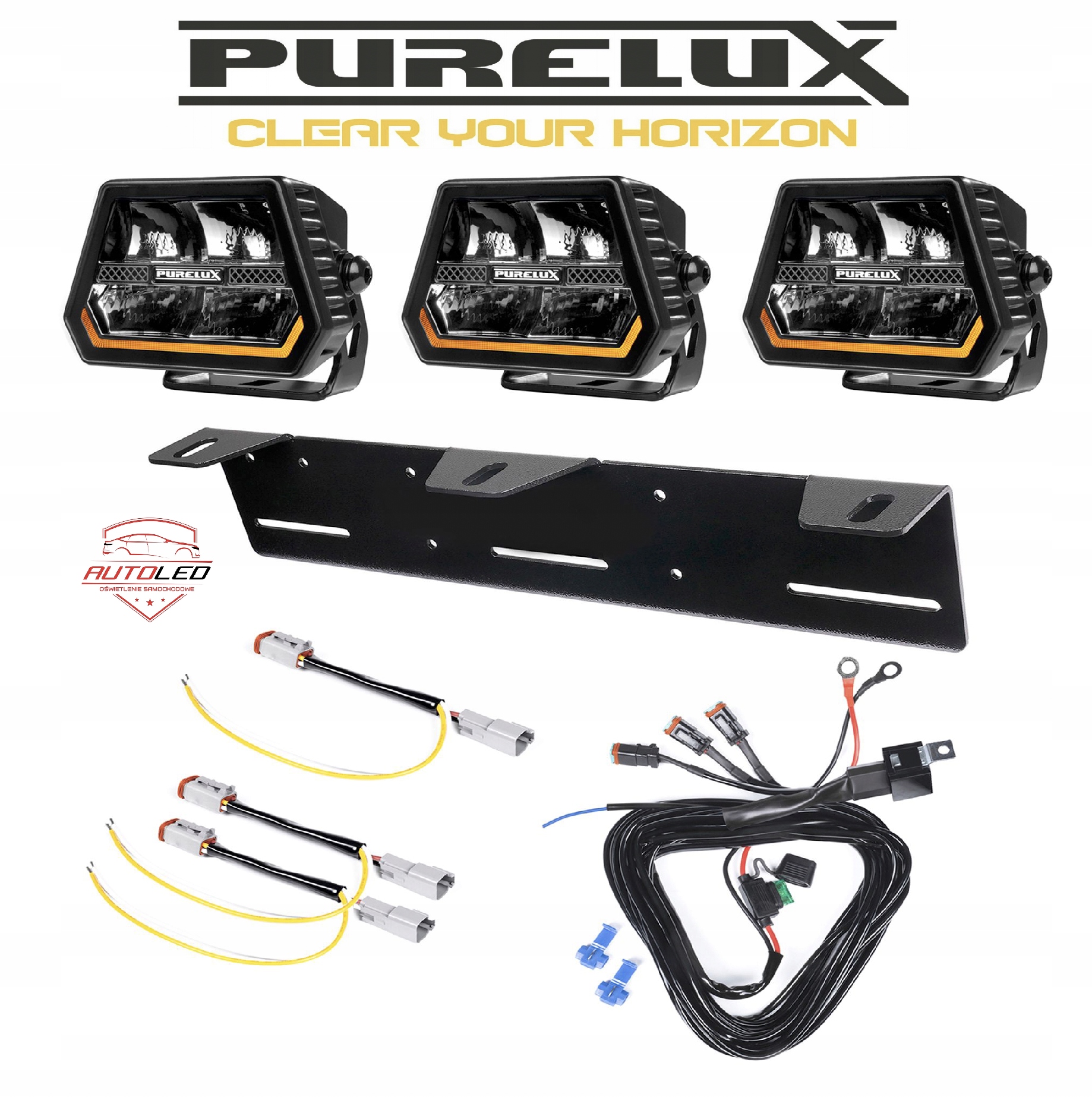 PURELUX Panther Alpha 60 světlomet LED 12 cm 60W spot světlomet pracovní sada, Auf Lager in der EU — Foto 1