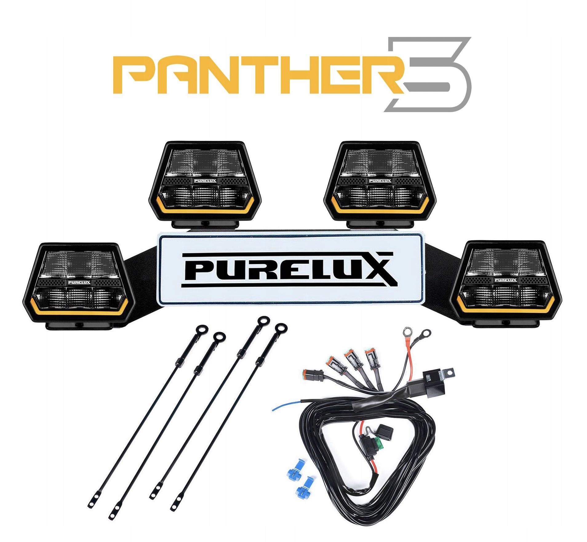 Purelux Panther 5 WRC 4x světlomet LED 90W 15cm PowerBoost 6560lm Instalacja, Auf Lager in der EU — Foto 1