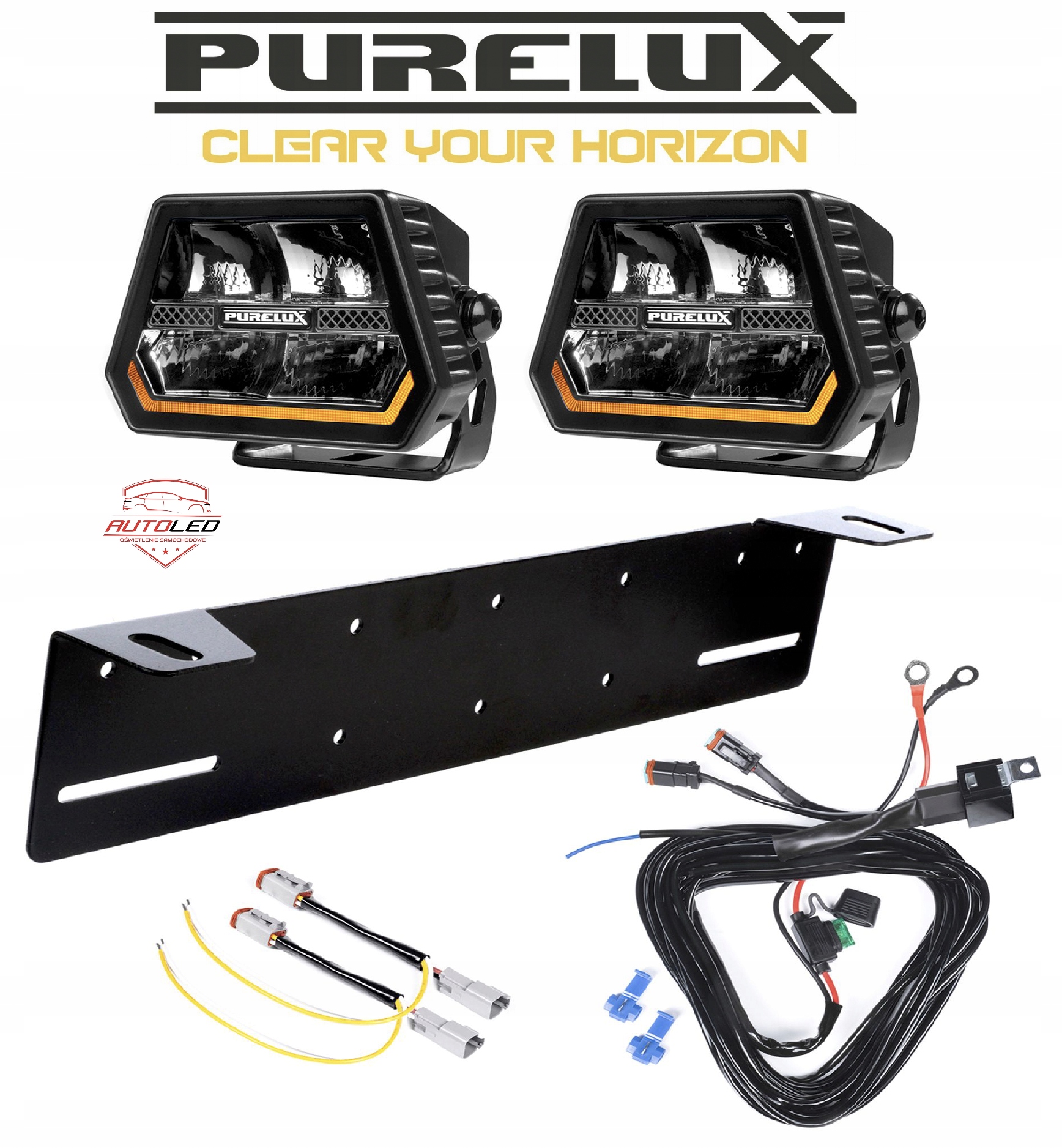 PURELUX Panther Alpha 60 světlomet LED 12 cm 60W spot světlomet pracovní sada, Auf Lager in der EU — Foto 1