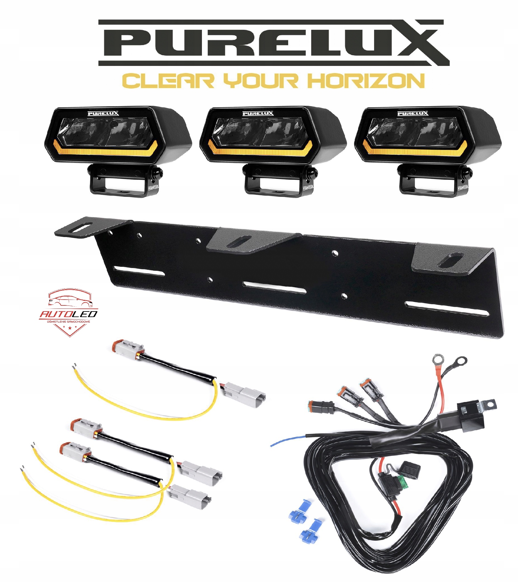 3 X světlomet pracovní dodatkowa LED PURELUX Panther Alpha 20 - 10 cm 20W Spot, Auf Lager in der EU — Foto 1