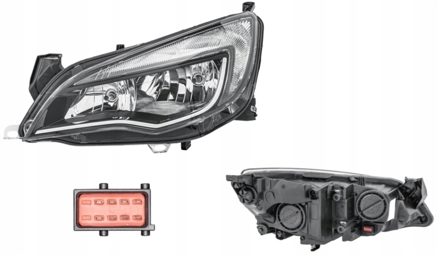přední světlomet levá Opel Astra J 2012-2015 Czarne, Auf Lager in der EU — Foto 1