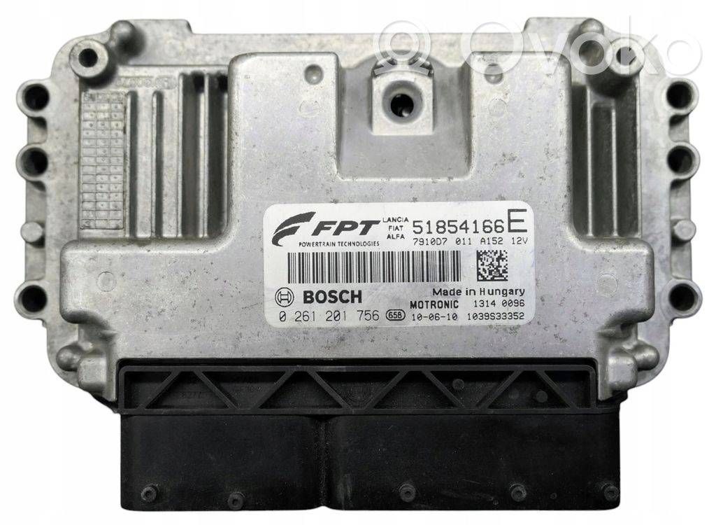 Jednostka sterujaca motoru ME7.9.10 FIAT 51854166 BOSCH 0261201756, Auf Lager in der EU — Foto 1