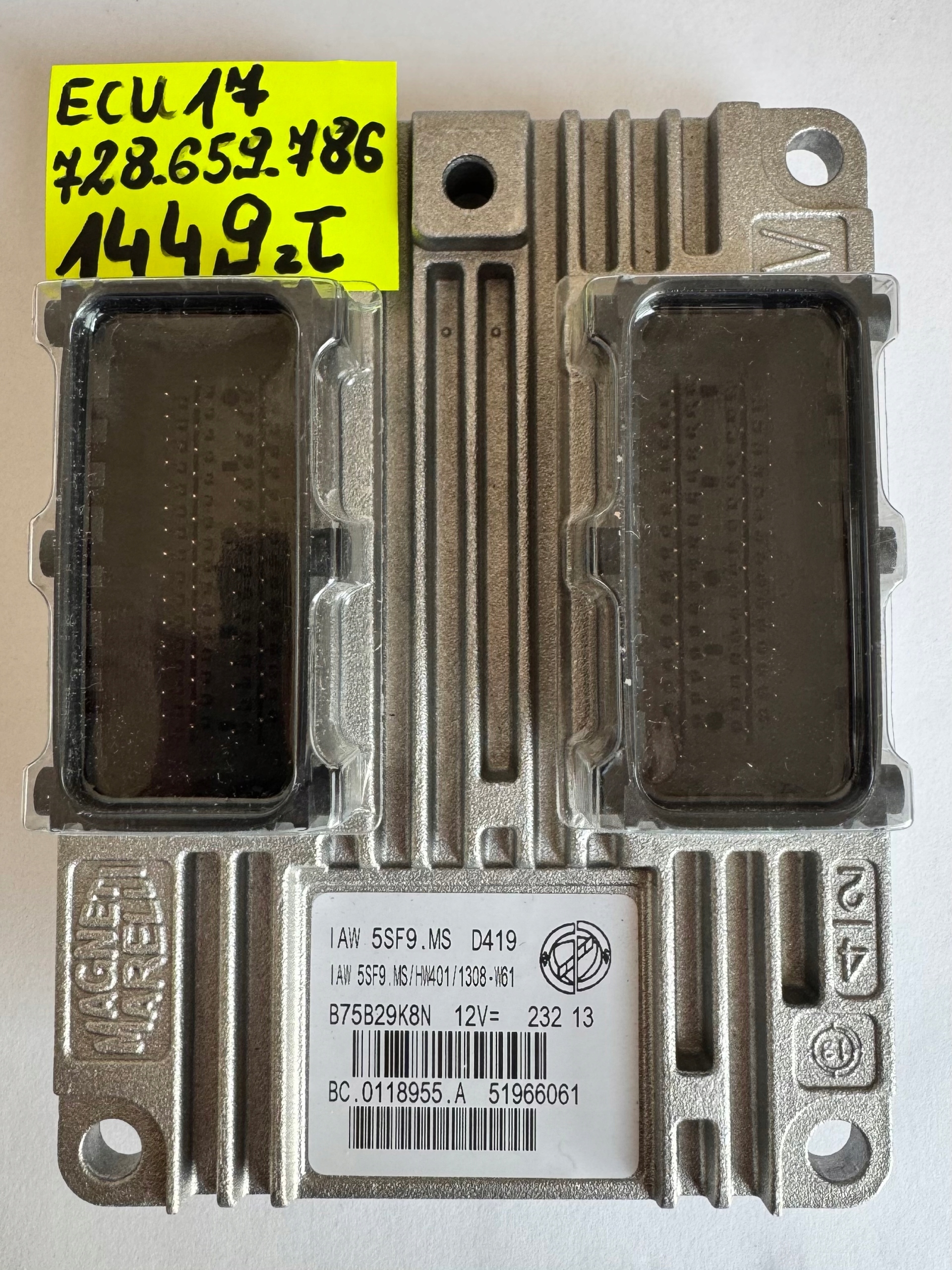 Komputer Fiat 500 1.2 Iaw5sf9.ms 51847332 Czysty, Auf Lager in der EU — Foto 1