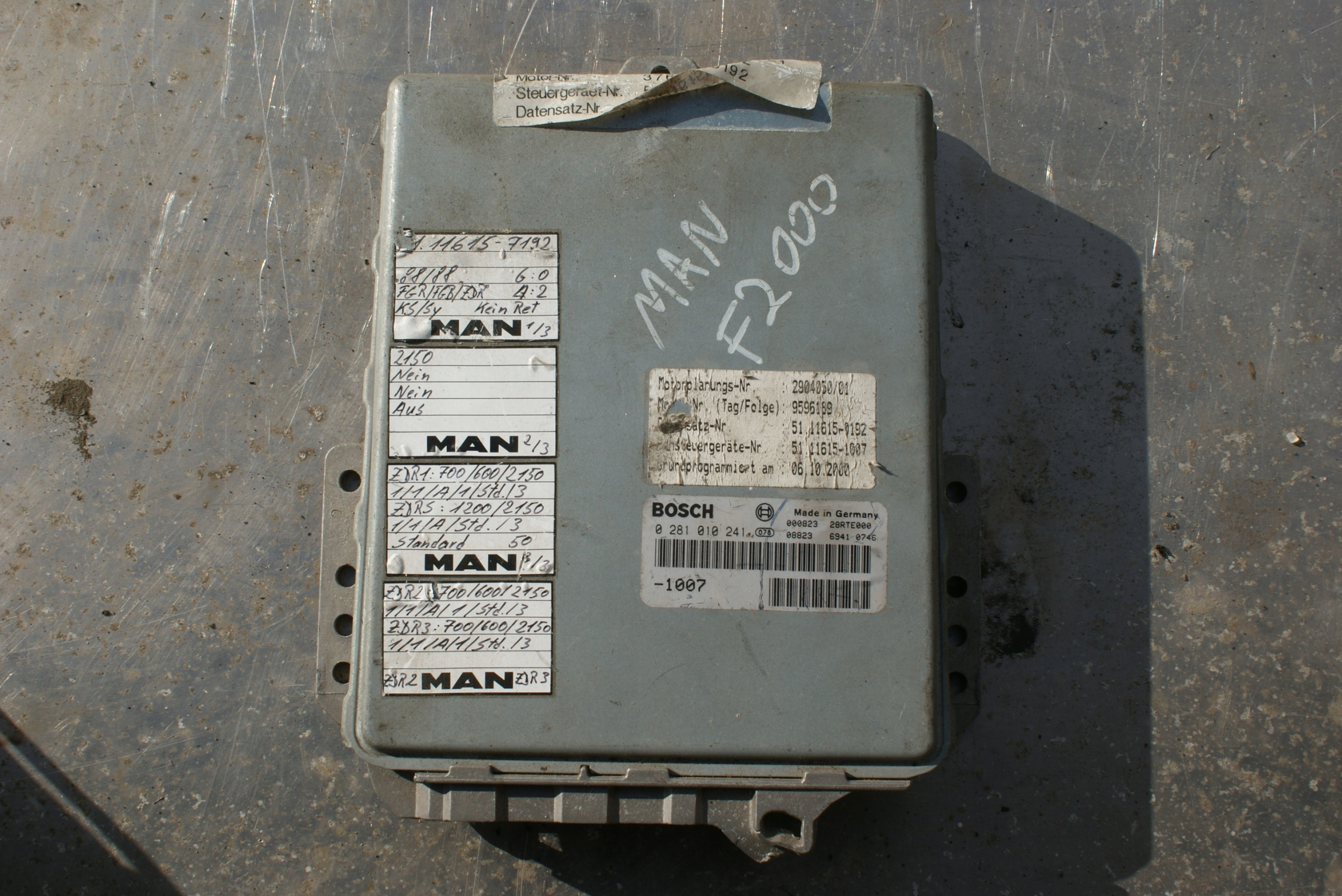 řídicí jednotka/řídicí jednotka motoru Edc Ecu Man Bosch 028101024, Auf Lager in der EU — Foto 1