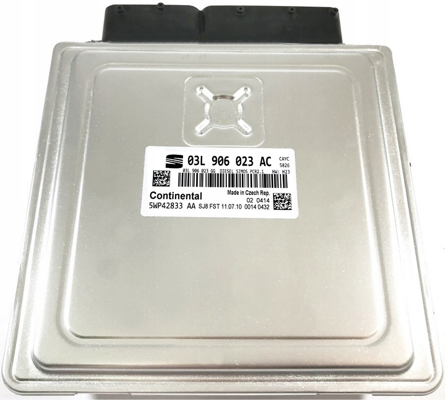 Komputer Ecu Leon 1.6 Pcr2.1 03l906023ac 5wp42833aa Immo Off, Auf Lager in der EU — Foto 1