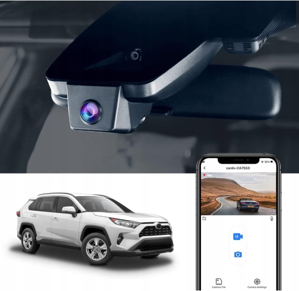 Kamera auto Wideorejestrator 4k OE Fitcamx Hd2 Toyota Rav4, Auf Lager in der EU — Foto 1