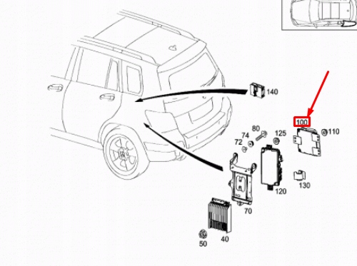 MERCEDES-BENZ GLE W166 Jednostka sterujaca kamera cofania A0009019700, Auf Lager in der EU — Foto 1