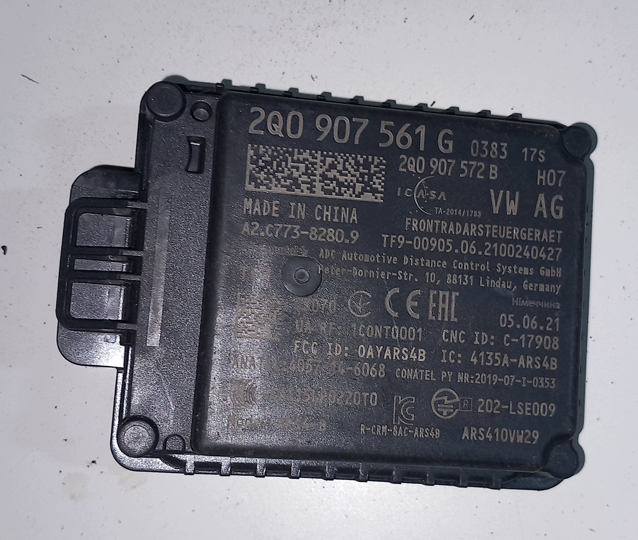 Radar 2Q0907561G — Audi, Auf Lager in der EU — Foto 1
