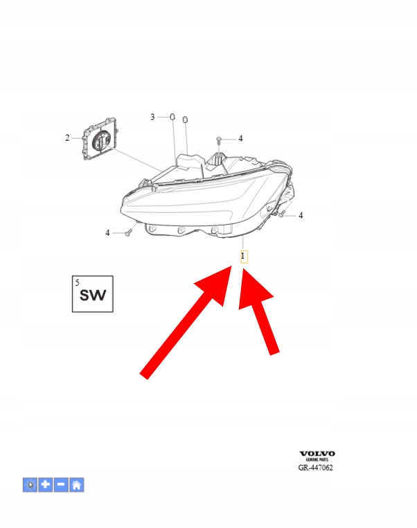 Světlomet 31655740 — Volvo S90, Auf Lager in der EU — Foto 3 z 7