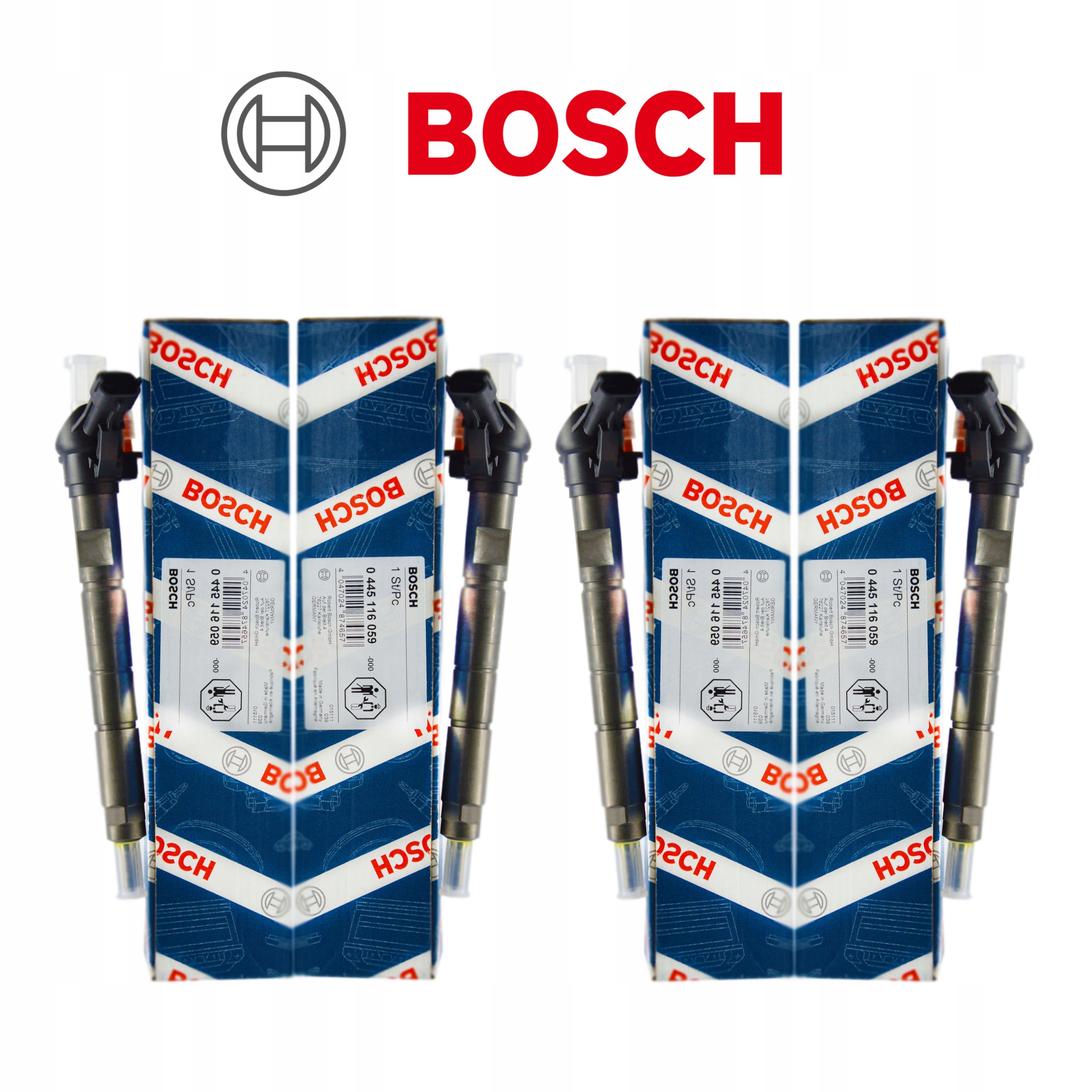 Sada 4 ks vstřikovačů Bosch 0986435395 — Iveco 3.0 MULTIJET, Auf Lager in der EU — Foto 10 z 16
