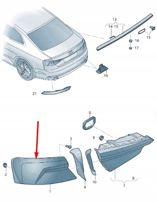 OEM komponent 8W6945092P — Volkswagen, Auf Lager in der EU — Foto 2 z 2