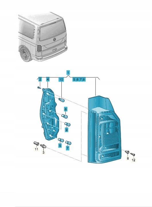 Světlomet 7E0945096AD — Volkswagen Multivan, Auf Lager in der EU — Foto 1