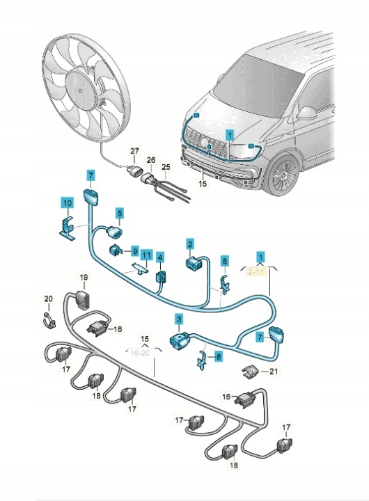 Světlomet 7LA971114B — Volkswagen Caravelle, Auf Lager in der EU — Foto 1