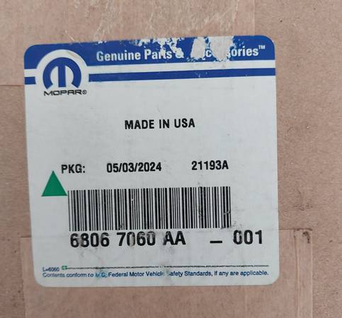 OEM komponent 68067060AA — RAM, Import USA — Foto 3 z 6