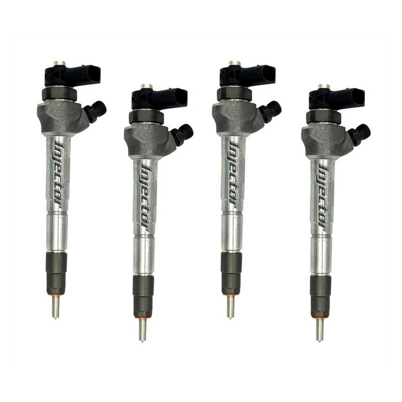 Audi A3 2.0 Tdi 100 Kw 136 Hp sada 4 ks vstřikovačů Bosch 04L130277E, 04L130277AK, Auf Lager in der EU — Foto 1